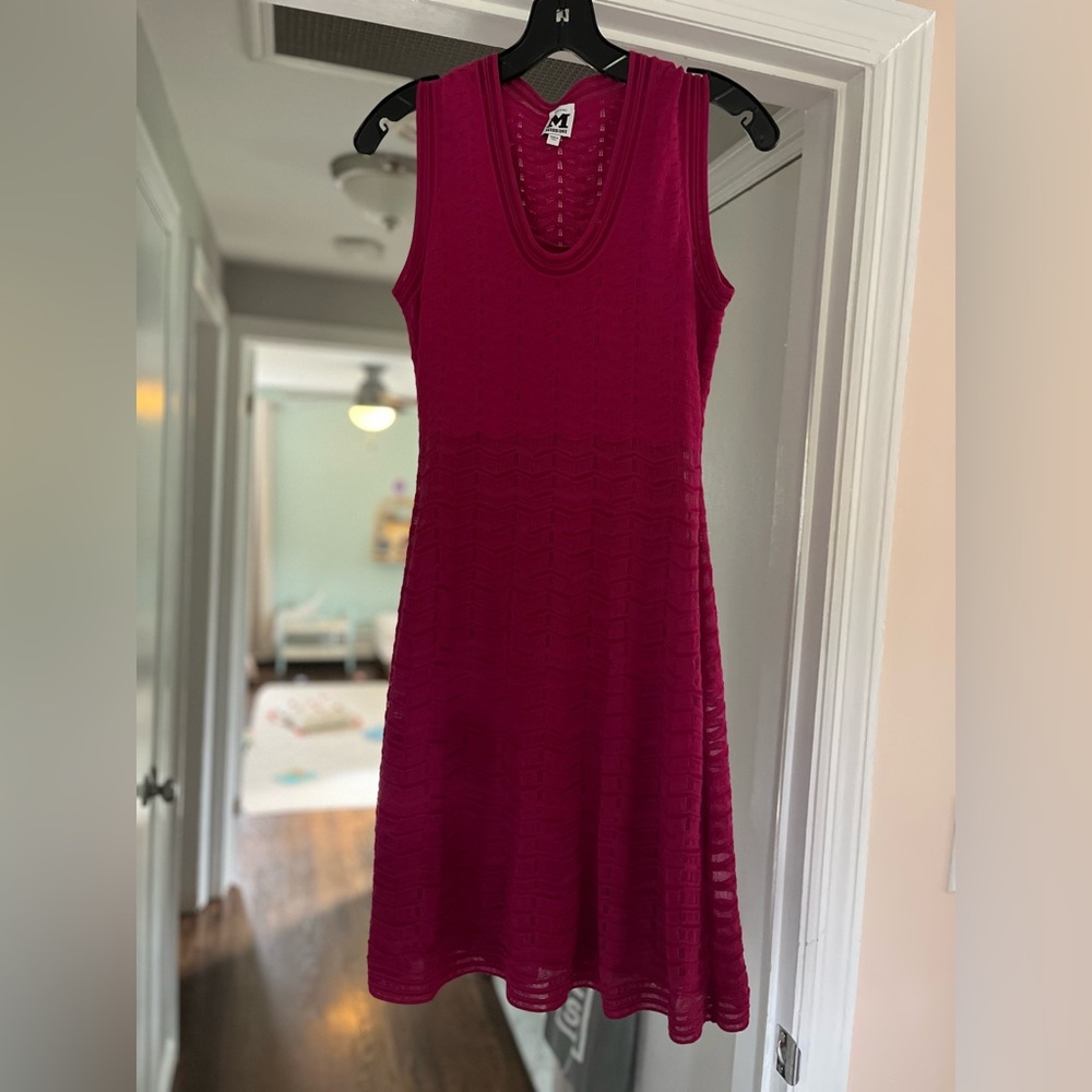 Missoni Fuchsia Pink Knit A-Line Dress – Made in Italy – IT 40 / US 4